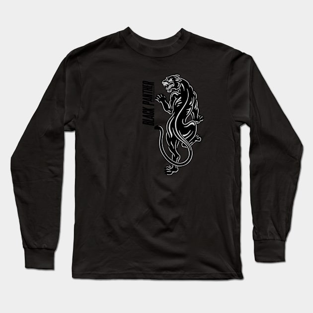 BLACK PANTHER Long Sleeve T-Shirt by Creative Shirt